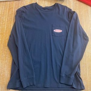 Men’s Vineyard Vines Long Sleeve Lacrosse Navy Shirt Size Large